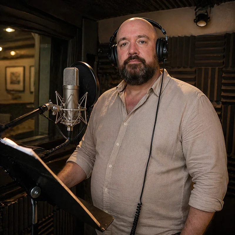 Eric Dieperink in de opnamestudio